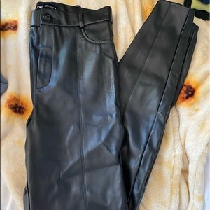 zara leather pants